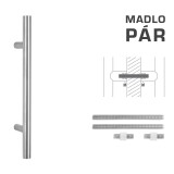 MP FT - MADLO kód K00 Ø 30 mm (BN - broušená nerez) - pár - MP BN (broušená nerez)