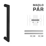 MP FT - MADLO kód K02 Ø 25 mm UN (BS - Černá matná) - pár - MP BS (černá mat)