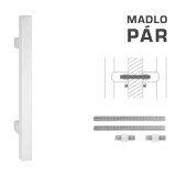 DVEŘNÍ MADLO MP kód K31 25x25 mm UN - pár (WS - Bílá matná) - MP WS (bílá mat)