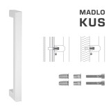 DVEŘNÍ MADLO MP kód K02K 25x25 mm SP - ks (WS - Bílá matná) - MP WS (bílá mat)