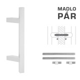 DVEŘNÍ MADLO MP kód K31Z 25x25 mm UN - pár (WS - Bílá matná) - MP WS (bílá mat)