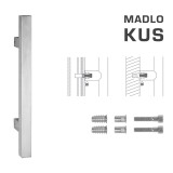 DVEŘNÍ MADLO MP kód K31 25x25 mm SP - ks (BN - Broušená nerez) - MP BN (broušená nerez)