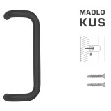 DVEŘNÍ MADLO MP kód K38 Ø 32 mm ST - ks (BS - Černá matná) - MP BS (černá mat)