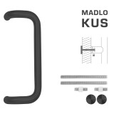 DVEŘNÍ MADLO MP kód K38 Ø 32 mm UN - ks (BS - Černá matná) - MP BS (černá mat)