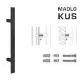 DVEŘNÍ MADLO MP kód K41S 40x10 mm SP - ks (BS - Černá matná) - MP BS (černá mat)