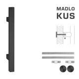 DVEŘNÍ MADLO MP kód K31 25x25 mm UN - ks (BS - Černá matná) - MP BS (černá mat)