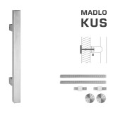 DVEŘNÍ MADLO MP kód K31 25x25 mm UN - ks (BN - Broušená nerez) - MP BN (broušená nerez)