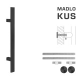 DVEŘNÍ MADLO MP kód K41S 40x10 mm UN - ks (BS - Černá matná) - MP BS (černá mat)