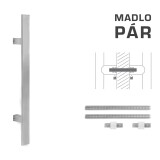 DVEŘNÍ MADLO MP kód K41S 40x10 mm UN - pár (BN - Broušená nerez) - MP BN (broušená nerez)