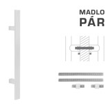 DVEŘNÍ MADLO MP kód K41S 40x10 mm UN - pár (WS - Bílá matná) - MP WS (bílá mat)