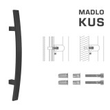 DVEŘNÍ MADLO MP kód K41C 40x10 mm SP - ks (BS - Černá matná) - MP BS (černá mat)