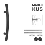 DVEŘNÍ MADLO MP kód K41C 40x10 mm UN - ks (BS - Černá matná) - MP BS (černá mat)