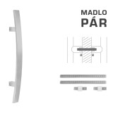 DVEŘNÍ MADLO MP kód K41C 40x10 mm UN - pár (BN - Broušená nerez) - MP BN (broušená nerez)