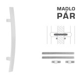 DVEŘNÍ MADLO MP kód K41C 40x10 mm UN - pár (WS - Bílá matná) - MP WS (bílá mat)