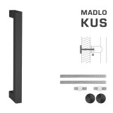 DVEŘNÍ MADLO MP kód K02K 25x25 mm UN - ks (BS - Černá matná) - MP BS (černá mat)