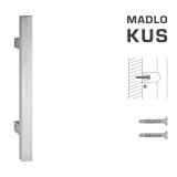 DVEŘNÍ MADLO MP kód K31 25x25 mm ST - ks (BN - Broušená nerez) - MP BN (broušená nerez)