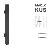 DVEŘNÍ MADLO MP kód K31 25x25 mm ST - ks (BS - Černá matná) - MP BS (černá mat)