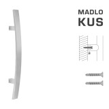 DVEŘNÍ MADLO MP kód K41C 40x10 mm ST - ks (BN - Broušená nerez) - MP BN (broušená nerez)