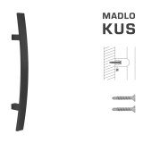 DVEŘNÍ MADLO MP kód K41C 40x10 mm ST - ks (BS - Černá matná) - MP BS (černá mat)