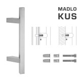 DVEŘNÍ MADLO MP kód K31Z 25x25 mm SP - ks (BN - Broušená nerez) - MP BN (broušená nerez)