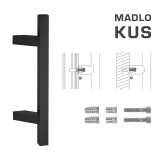 DVEŘNÍ MADLO MP kód K31Z 25x25 mm SP - ks (BS - Černá matná) - MP BS (černá mat)