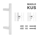 DVEŘNÍ MADLO MP kód K31Z 25x25 mm SP - ks (WS - Bílá matná) - MP WS (bílá mat)