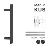 DVEŘNÍ MADLO MP kód K41Z 40x10 mm UN - ks (BS - Černá matná) - MP BS (černá mat)