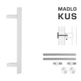 DVEŘNÍ MADLO MP kód K41Z 40x10 mm UN - ks (WS - Bílá matná) - MP WS (bílá mat)