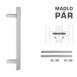 DVEŘNÍ MADLO MP kód K41Z 40x10 mm UN - pár (BN - Broušená nerez) - MP BN (broušená nerez)