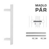 DVEŘNÍ MADLO MP kód K41Z 40x10 mm UN - pár (WS - Bílá matná) - MP WS (bílá mat)