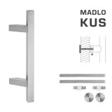 DVEŘNÍ MADLO MP kód K31Z 25x25 mm UN - ks (BN - Broušená nerez) - MP BN (broušená nerez)