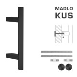 DVEŘNÍ MADLO MP kód K31Z 25x25 mm UN - ks( BS - Černá matná) - MP BS (černá mat)