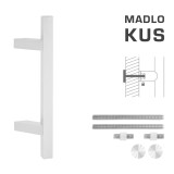 DVEŘNÍ MADLO MP kód K31Z 25x25 mm UN - ks (WS - Bílá matná) - MP WS (bílá mat)