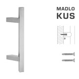 DVEŘNÍ MADLO MP kód K31Z 25x25 mm ST - ks (BN - Broušená nerez) - MP BN (broušená nerez)