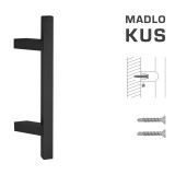 DVEŘNÍ MADLO MP kód K31Z 25x25 mm ST - ks (BS - Černá matná) - MP BS (černá mat)