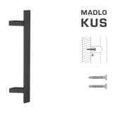 DVEŘNÍ MADLO MP kód K41Z 40x10 mm ST - ks (BS - Černá matná) - MP BS (černá mat)