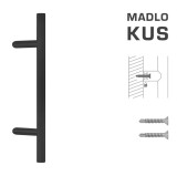 DVEŘNÍ MADLO kód K10 Ø 30 mm ST - ks  (BS - Černá matná) - MP BS (černá mat)