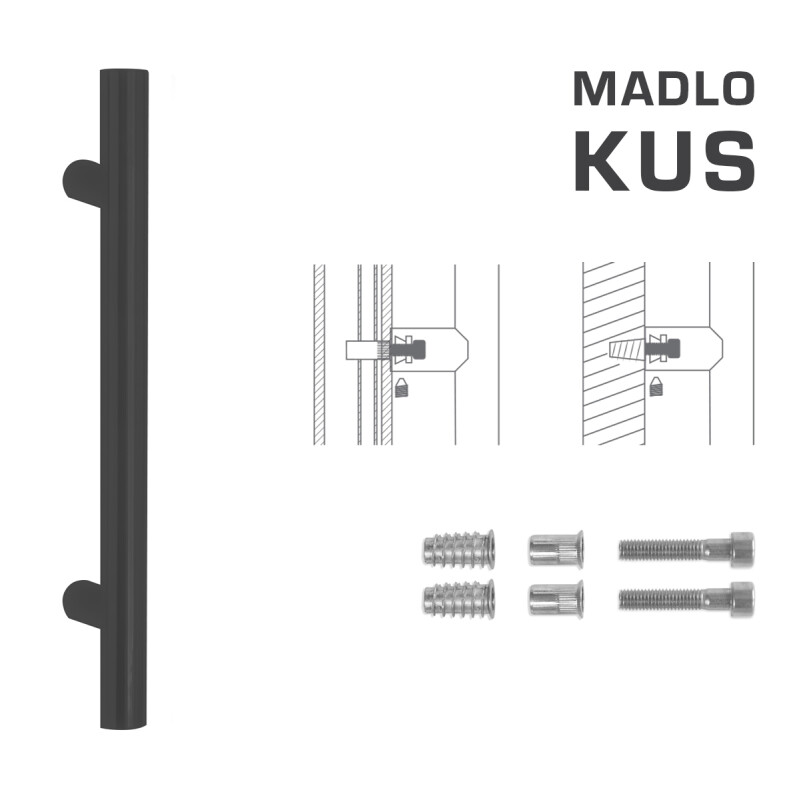 DVEŘNÍ MADLO MP kód K00 Ø 35 mm SP - ks (BS - Černá matná)