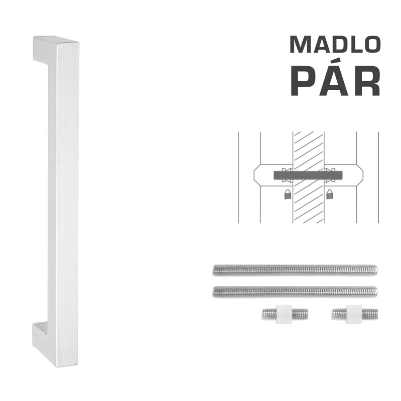 DVEŘNÍ MADLO MP kód K02K 25x25 mm UN - pár (WS - Bílá matná)