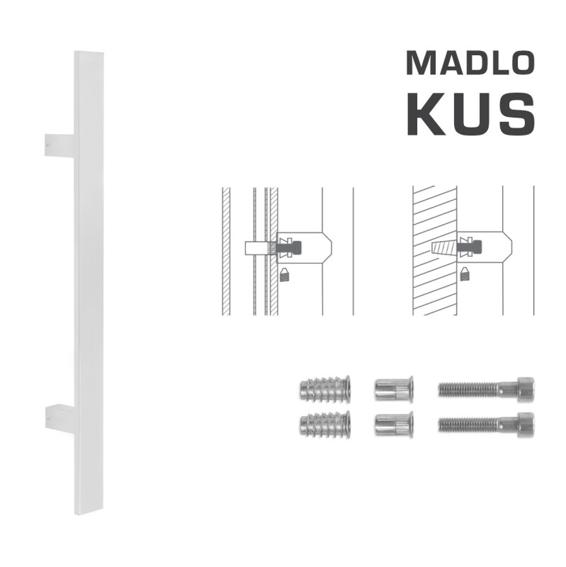 DVEŘNÍ MADLO MP kód K41S 40x10 mm SP - ks (WS - Bílá matná)