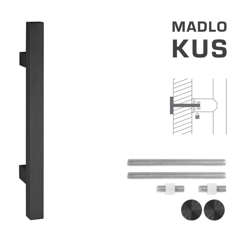 DVEŘNÍ MADLO MP kód K31 25x25 mm UN - ks (BS - Černá matná)