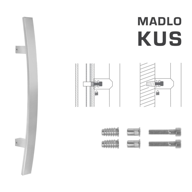 DVEŘNÍ MADLO MP kód K41C 40x10 mm SP - ks (BN - Broušená nerez)