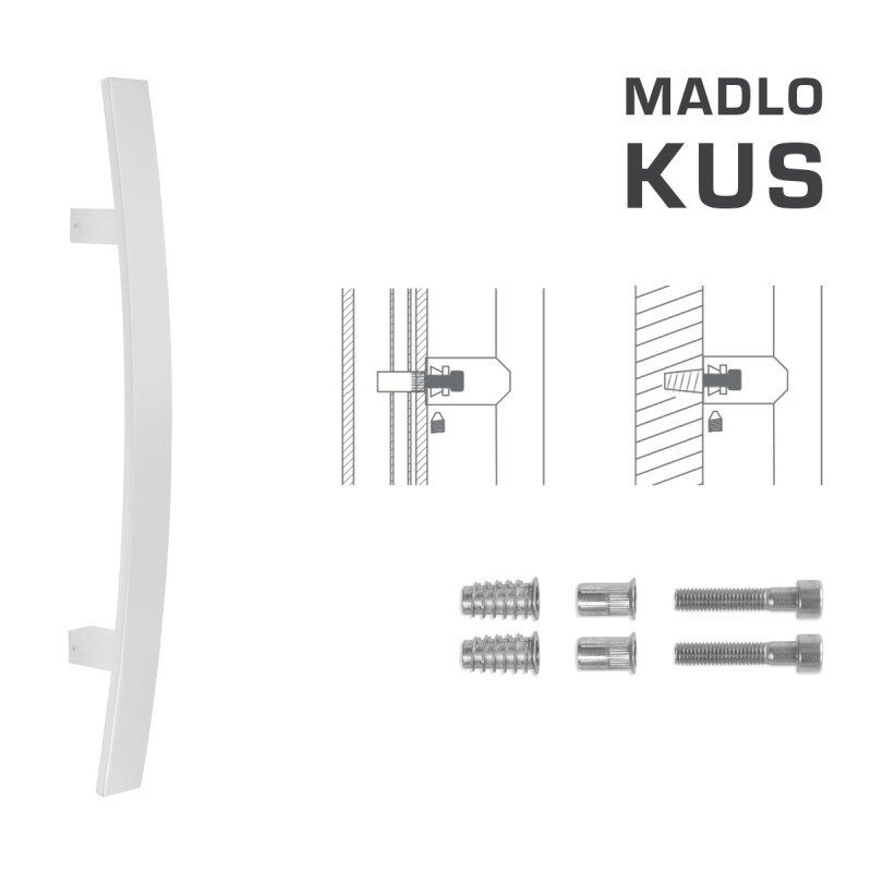 DVEŘNÍ MADLO MP kód K41C 40x10 mm SP - ks (WS - Bílá matná)