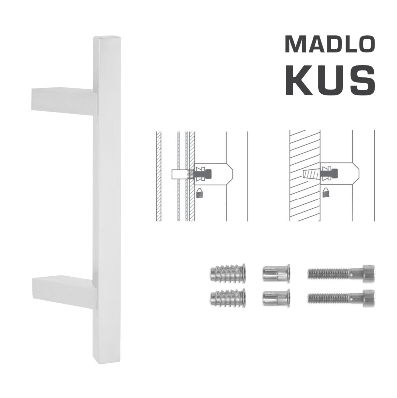 DVEŘNÍ MADLO MP kód K31Z 25x25 mm SP - ks (WS - Bílá matná)