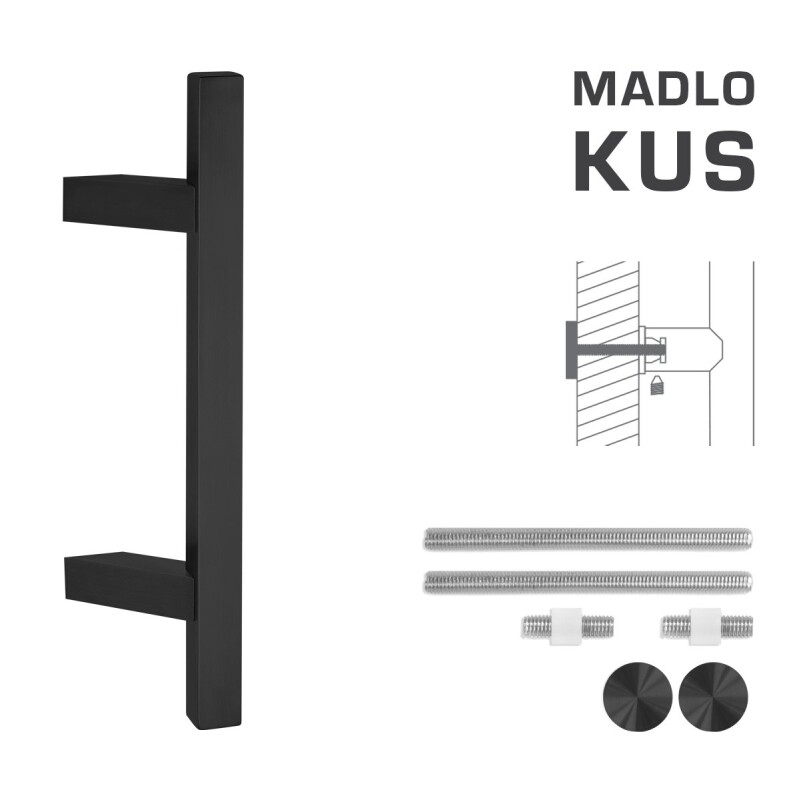 DVEŘNÍ MADLO MP kód K31Z 25x25 mm UN - ks( BS - Černá matná)