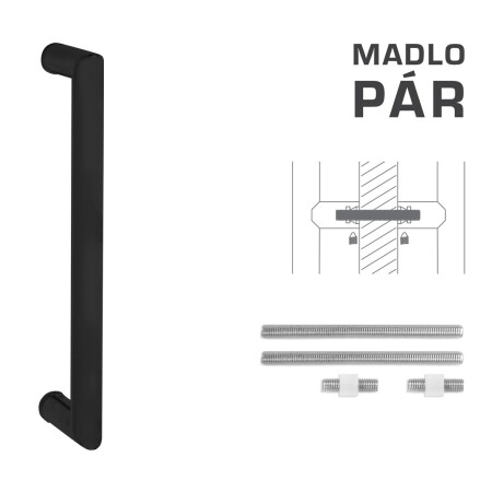 MP FT - MADLO kód K02 Ø 25 mm UN (BS - Černá matná) - pár