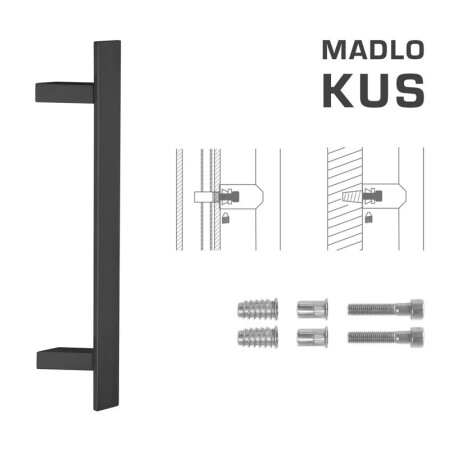 DVEŘNÍ MADLO MP kód K41Z 40x10 mm SP - ks (BS - Černá matná)