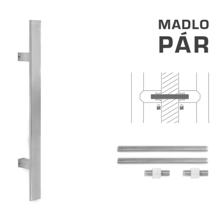 DVEŘNÍ MADLO MP kód K41S 40x10 mm UN - pár (BN - Broušená nerez)