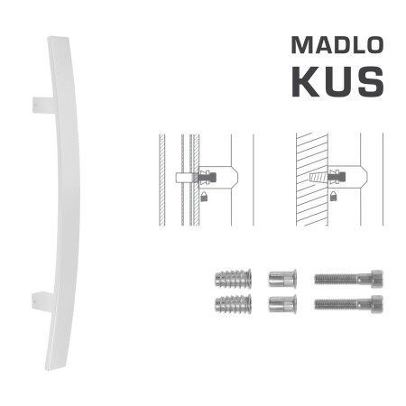 DVEŘNÍ MADLO MP kód K41C 40x10 mm SP - ks (WS - Bílá matná)