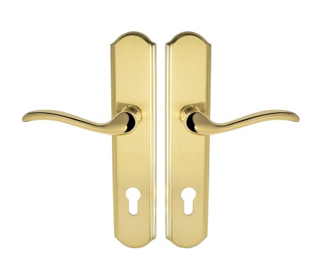 Zpevněné kování MP MI - LYON/JULIA - SO (OLV/OLS - Mosaz leštěná lakovaná / mosaz broušená)